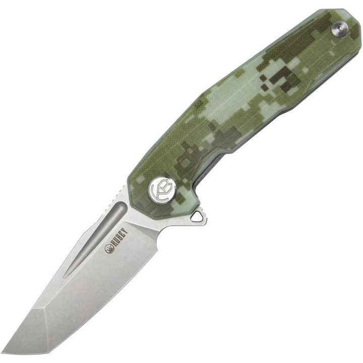 Couteau Kubey Carve Camo Tactical Tanto AUS-10 Blade G10 Handle IKBS Linerlock Clip KUB237H - Livraison Gratuite