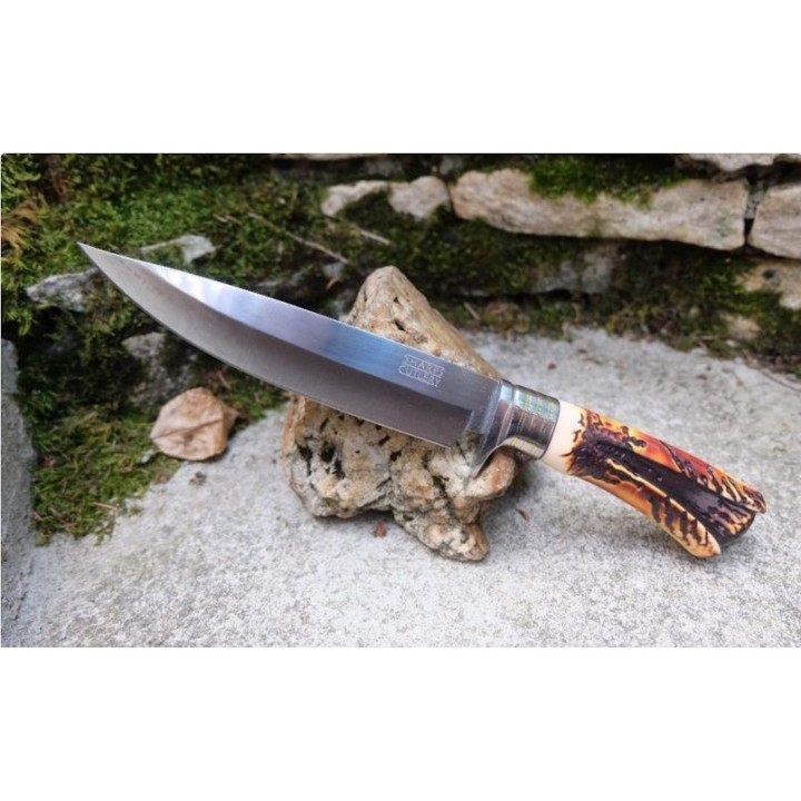 Couteau Poignard de Chasse Frost Cutlery Sharps Lame Acier 3Cr13 Manche Cerfé ABS Etui Nylon FSHP116 - Livraison Gratuite