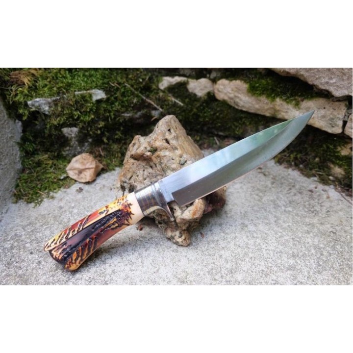 Couteau Poignard de Chasse Frost Cutlery Sharps Lame Acier 3Cr13 Manche Cerfé ABS Etui Nylon FSHP116 - Livraison Gratuite