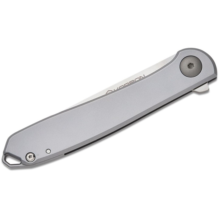 Couteau Karbon Tidbit Satin Lame Acier N690 Manche Acier Framelock IKBS Clip KARB105 - Livraison Gratuite