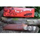 Couteau de Chasse Fox-N-Hound Hunter Acier Carbone/Inox Manche Bois & Bois de Cerf FH621 - Livraison Gratuite