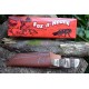 Couteau de Chasse Fox-N-Hound Hunter Acier Carbone/Inox Manche Bois & Bois de Cerf FH621 - Livraison Gratuite