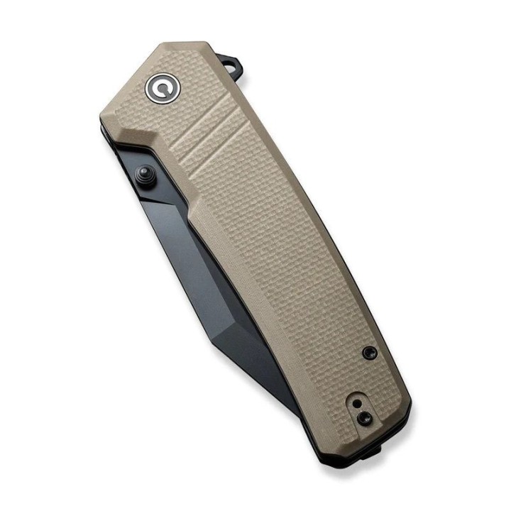 Couteau CIVIVI Bhaltair Tan 14C28N Black Tanto Blade Tan G10 Handles IKBS CIVC230242 - Livraison Gratuite