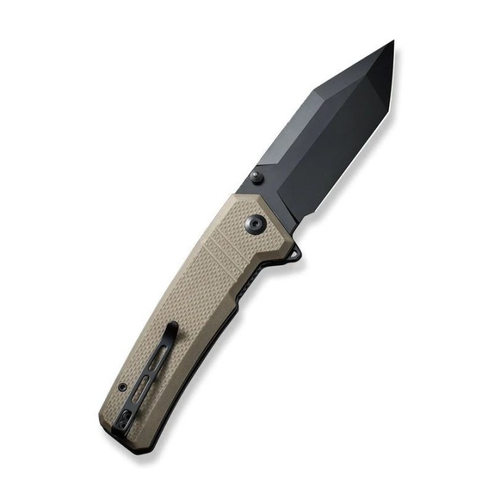 Couteau CIVIVI Bhaltair Tan 14C28N Black Tanto Blade Tan G10 Handles IKBS CIVC230242 - Livraison Gratuite