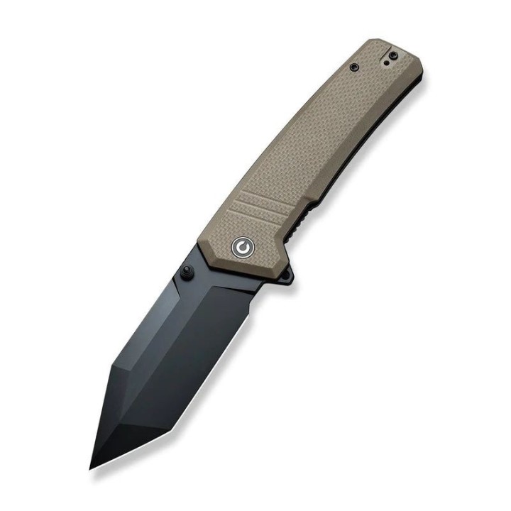 Couteau CIVIVI Bhaltair Tan 14C28N Black Tanto Blade Tan G10 Handles IKBS CIVC230242 - Livraison Gratuite