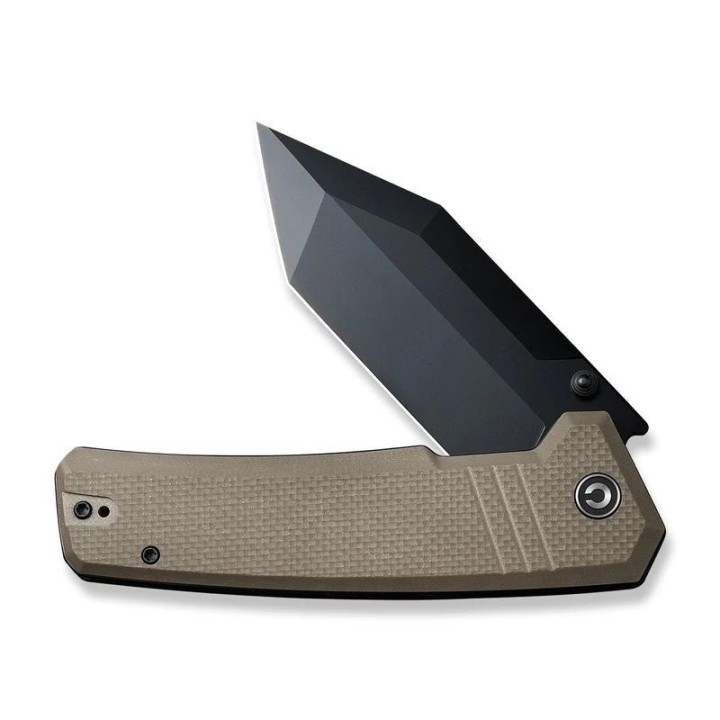 Couteau CIVIVI Bhaltair Tan 14C28N Black Tanto Blade Tan G10 Handles IKBS CIVC230242 - Livraison Gratuite