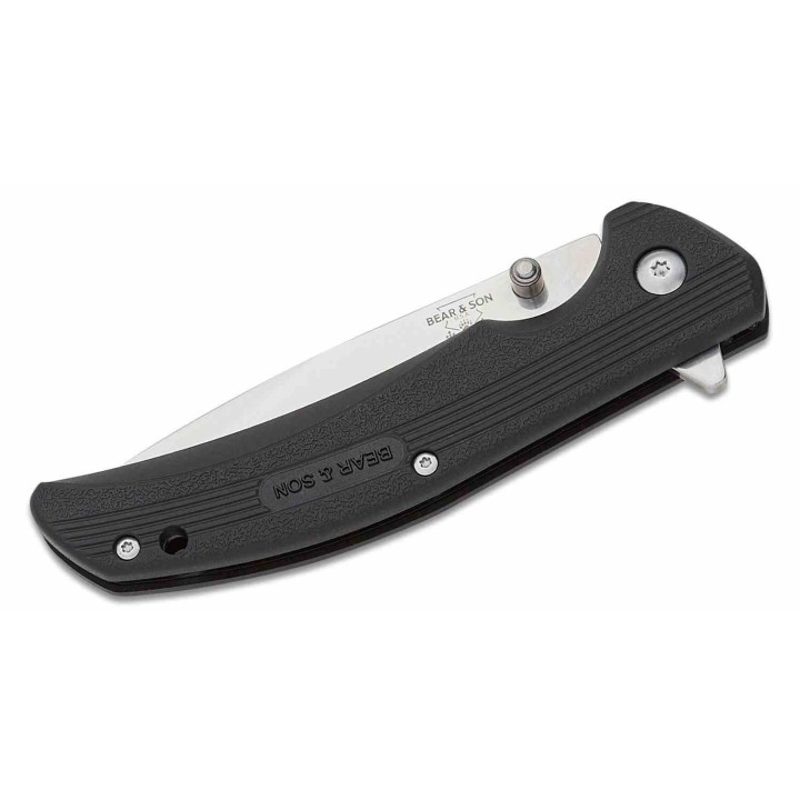 Couteau Bear & Son Sideliner Black Manche Zytel Lame Acier 440 Satin Linerlock Clip USA BC778 - Livraison Gratuite