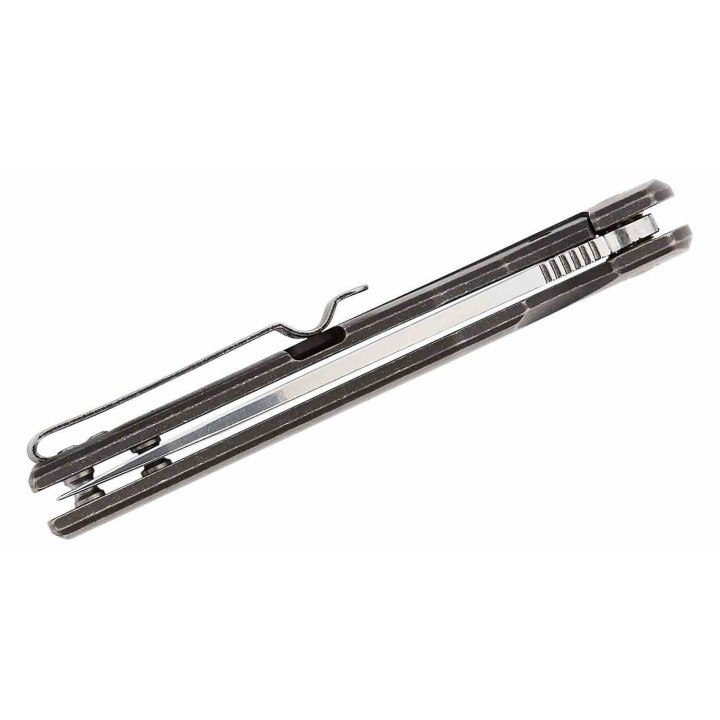Couteau Bear & Son Rancher Sideliner Titanium Lame Acier D2 Clip Point Manche Titane Framelock BCTI21 - Livraison Gratuite