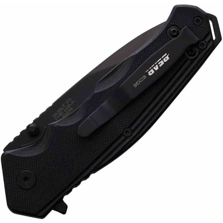 Couteau Bear & Son Sideliner Black Manche Zytel Lame Acier 440 Black Combo Linerlock Clip USA BC61129 - Livraison Gratuite