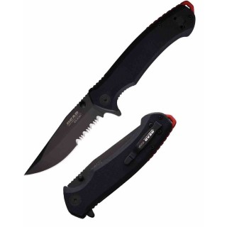 Couteau Bear & Son Sideliner Black Manche G10 Lame Acier 440 Black Combo Linerlock Clip USA BC61131 - Livraison Gratuite