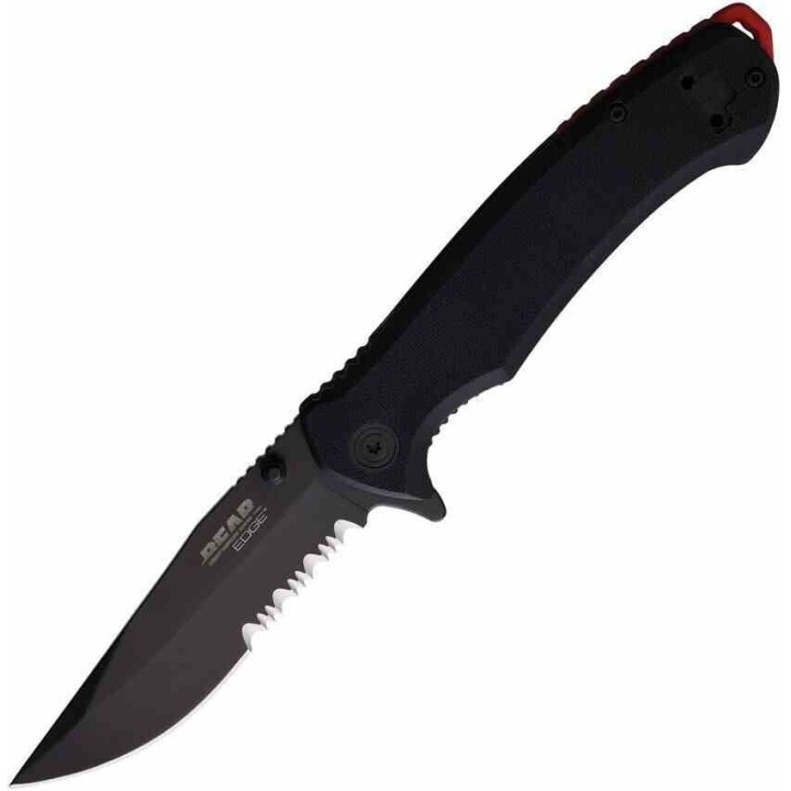 Couteau Bear & Son Sideliner Black Manche G10 Lame Acier 440 Black Combo Linerlock Clip USA BC61131 - Livraison Gratuite