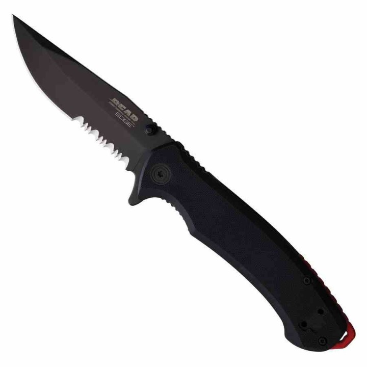 Couteau Bear & Son Sideliner Black Manche G10 Lame Acier 440 Black Combo Linerlock Clip USA BC61131 - Livraison Gratuite
