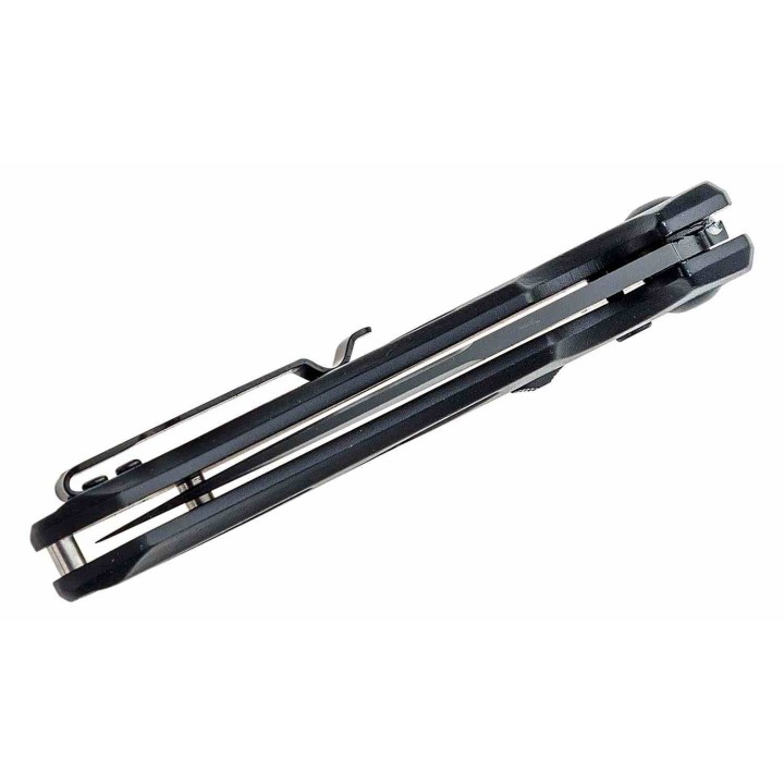 Couteau Automatique Bear & Son Auto Action XVI Lame Acier 14C28N Manche Alu Button Lock USA BC1600AIBKB - Livraison Gratuite