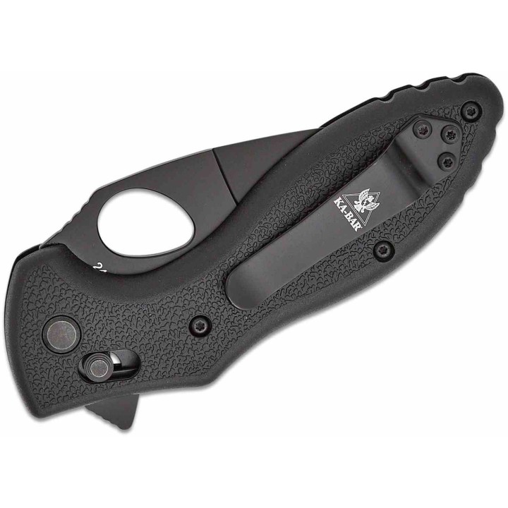 Couteau KA-BAR TDI Law Enforcement Lame Acier AUS-8 Black Blade Black GFN Handles Crossbar Lock Clip KA2490 - Livraison Gratuite