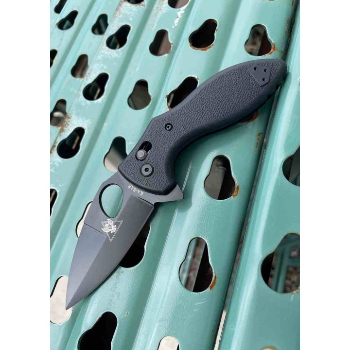 Couteau KA-BAR TDI Law Enforcement Lame Acier AUS-8 Black Blade Black GFN Handles Crossbar Lock Clip KA2490 - Livraison Gratuite