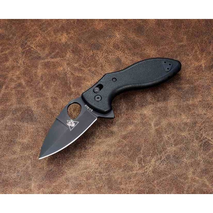 Couteau KA-BAR TDI Law Enforcement Lame Acier AUS-8 Black Blade Black GFN Handles Crossbar Lock Clip KA2490 - Livraison Gratuite