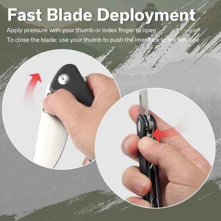 Couteau Sencut Vesperon Black Lame Acier 9Cr18MoV Satin Manche G10 IKBS Linerlock Clip S200651 - Livraison Gratuite