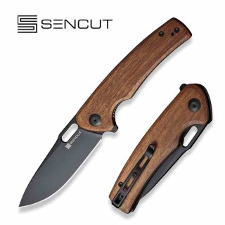 Couteau Sencut Vesperon Guibourtia Lame Acier 9Cr18MoV Black Manche Bois IKBS Linerlock Clip S200654 - Livraison Gratuite