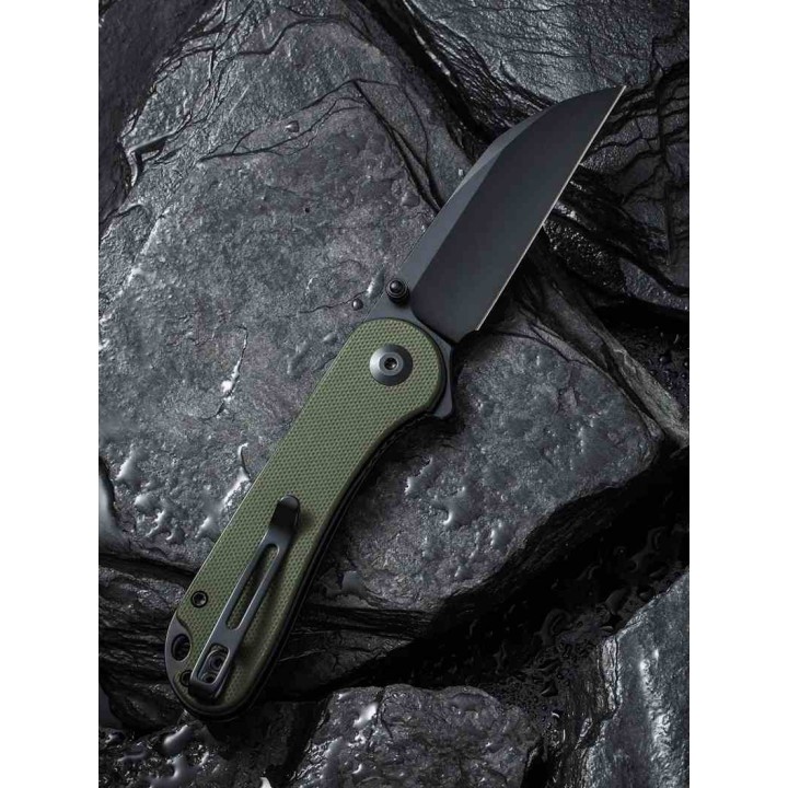 Couteau CIVIVI Elementum Nitro-V Black Lame Wharncliffe Manche Green G10 IKBS Linerlock Clip CIVC18062AF2 - Livraison Gratuite