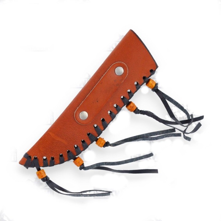 Couteau Damas Frost Cutlery Hunter Buffalo Horn Manche Corne Lame 256 Couches Etui Cuir FCW4762BHD - Livraison Gratuite