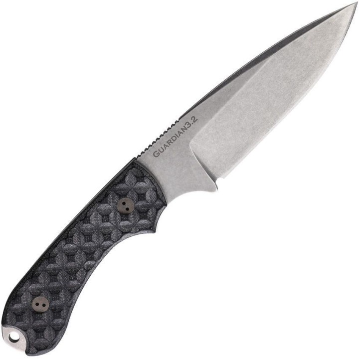 Couteau Bradford Guardian 3.2  Black Manche G10 Lame Acier AEB-L Etui Cuir Made USA BRAD32FE001A - Livraison Gratuite