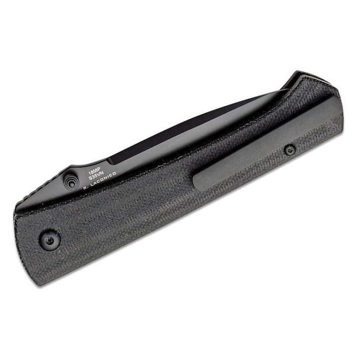 Couteau ArtisanCutlery Andromeda Black Manche Micarta Lame Acier CPM-S35VN Button Lock IKBS ATZ1856PMBK - Livraison Gratuite