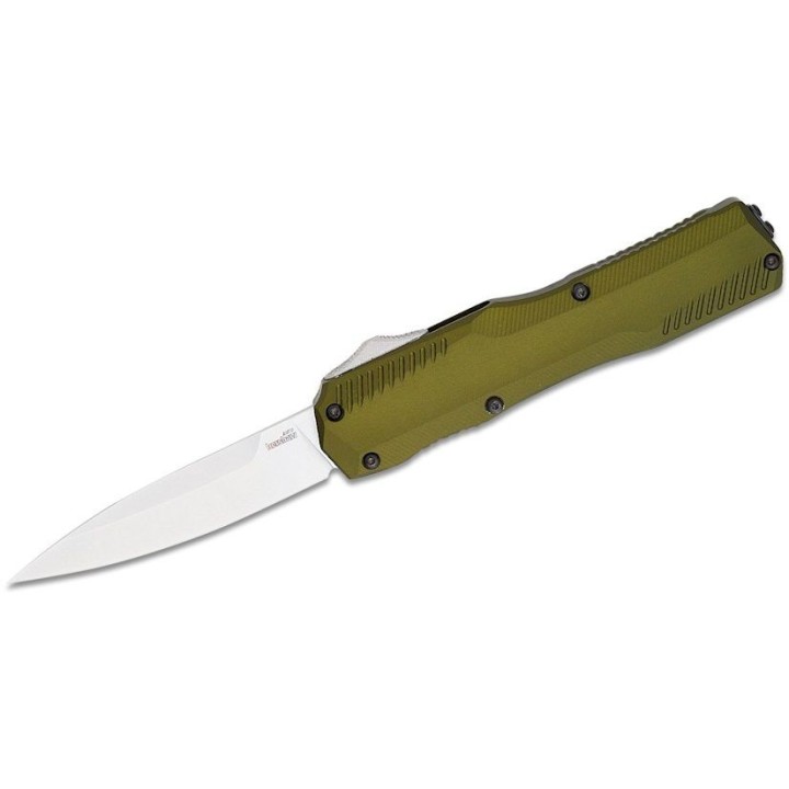 Couteau Kershaw Livewire OTF AUTO Olive Green Lame Acier CPM-MagnaCut Manche Aluminum Clip USA KS9000OL - Livraison Gratuite