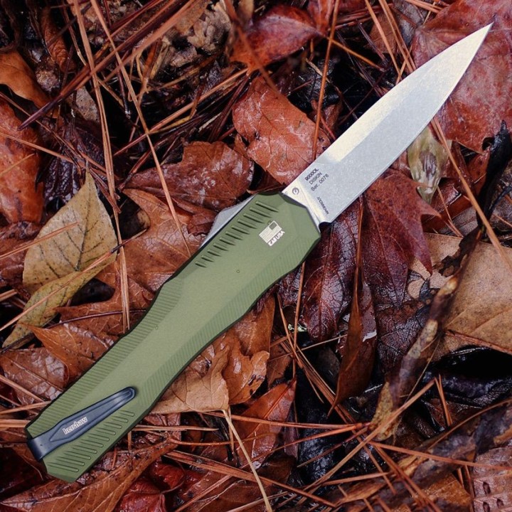 Couteau Kershaw Livewire OTF AUTO Olive Green Lame Acier CPM-MagnaCut Manche Aluminum Clip USA KS9000OL - Livraison Gratuite