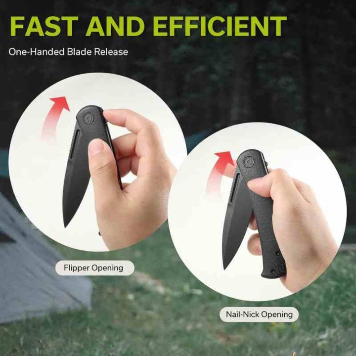 Couteau Civivi Caetus Black Burlap Lame Acier 14C28N Black Manche Micarta IKBS Linerlock Clip CIVC21025C2 - Livraison Gratuite