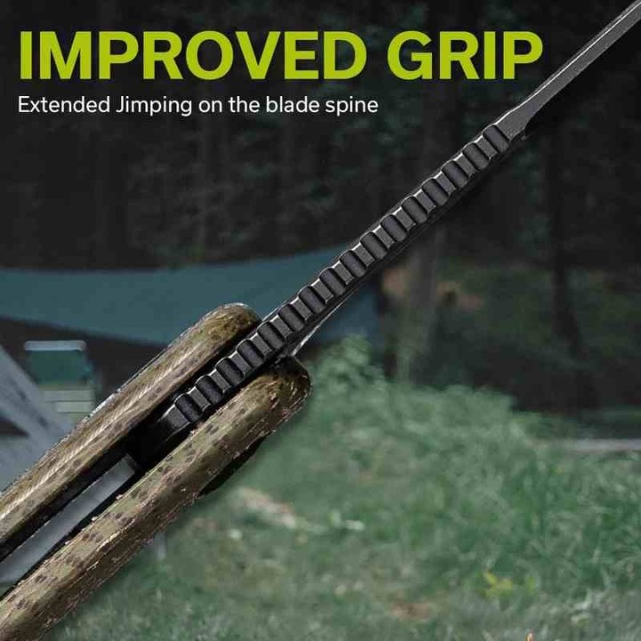 Couteau Civivi Caetus Green Burlap Lame Acier 14C28N Black Manche Micarta IKBS Linerlock Clip CIVC21025C3 - Livraison Gratuite