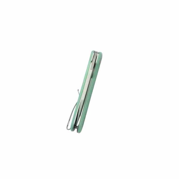 Couteau Kubey NEO Jade Manche G10 Lame Acier AUS-10 IKBS Linelock Clip KUB371C - Livraison Gratuite