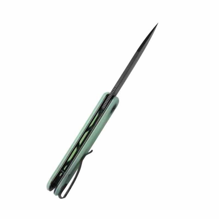 Couteau Kubey NEO Jade Manche G10 Lame Acier AUS-10 IKBS Linelock Clip KUB371D - Livraison Gratuite