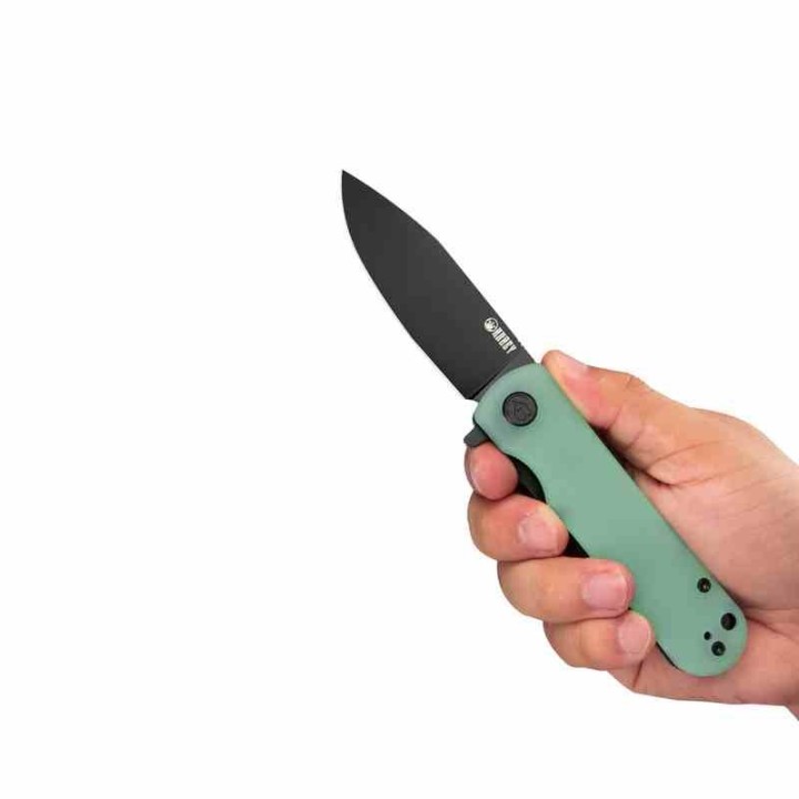 Couteau Kubey NEO Jade Manche G10 Lame Acier AUS-10 IKBS Linelock Clip KUB371D - Livraison Gratuite