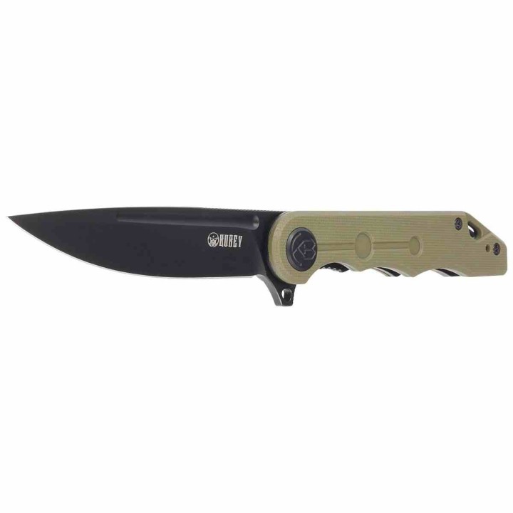 Couteau Kubey MIZO OD Green Manche G10 Lame Acier AUS-10 Blackwash IKBS Linelock Clip KUB312D - Livraison Gratuite
