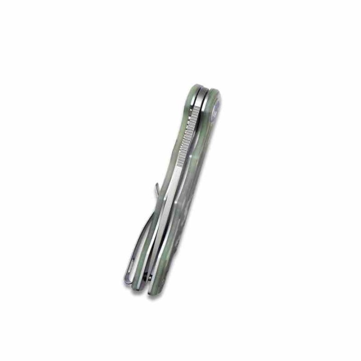 Couteau Kubey MIZO Camo Manche G10 Lame Acier AUS-10 Bead Blast IKBS Linelock Clip KUB312E - Livraison Gratuite