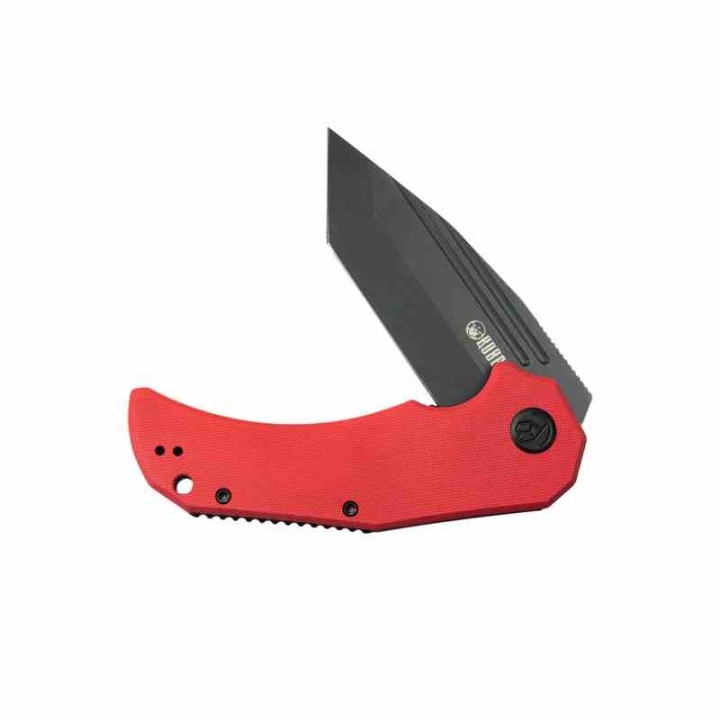 Couteau Kubey Bravo One Red Manche G10 Lame Acier AUS-10 Blackwash IKBS Linelock Clip KUB318B - Livraison Gratuite