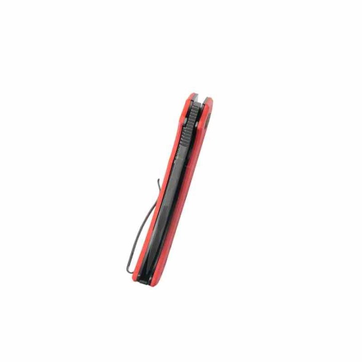 Couteau Kubey Bravo One Red Manche G10 Lame Acier AUS-10 Blackwash IKBS Linelock Clip KUB318B - Livraison Gratuite
