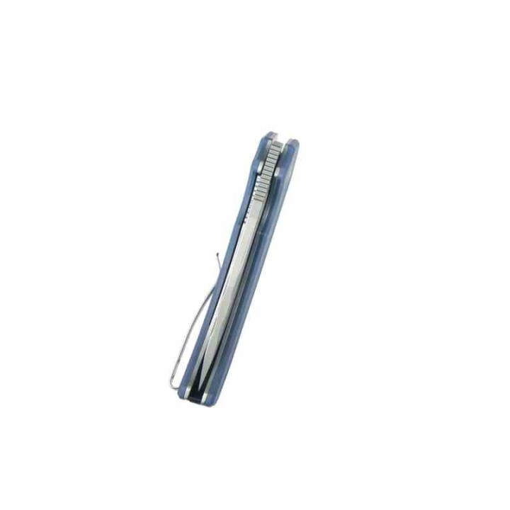 Couteau Kubey Bravo One Blue Manche G10 Lame Acier AUS-10 Bead Blast IKBS Linelock Clip KUB318E - Livraison Gratuite
