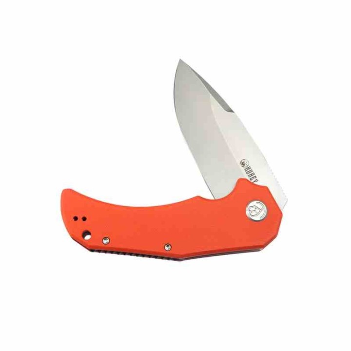 Couteau Kubey Bravo One Orange Manche G10 Lame Acier AUS-10 Bead Blast IKBS Linelock Clip KUB319B - Livraison Gratuite