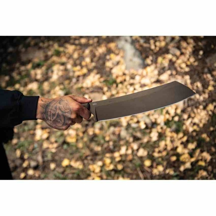 Machette TOPS Knives El Chete Midnight Bronze Lame Carbone 1095 Manche Micarta Etui Kydex USA TPELCH03 - Livraison Gratuite