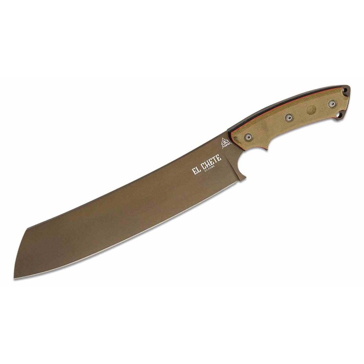 Machette TOPS Knives El Chete Midnight Bronze Lame Carbone 1095 Manche Micarta Etui Kydex USA TPELCH03 - Livraison Gratuite