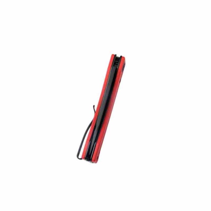 Couteau Kubey Akino Red Manche G10 Lame Acier Sandvik 14C28N Blackwash IKBS Linelock Clip KUB2102C - Livraison Gratuite