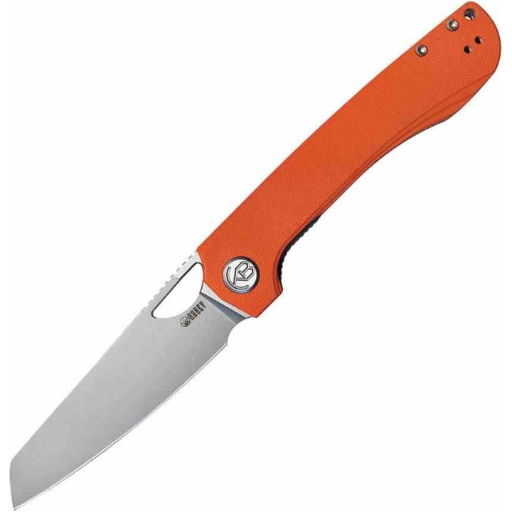 Couteau Kubey Elang Orange Manche G10 Lame Acier AUS-10 Bead Blasted IKBS Linelock Clip KUB365A - Livraison Gratuite