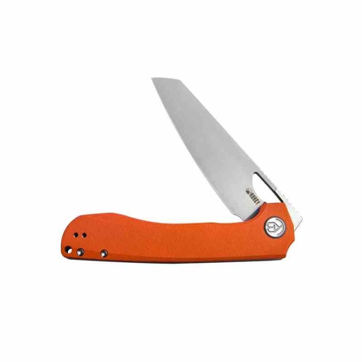Couteau Kubey Elang Orange Manche G10 Lame Acier AUS-10 Bead Blasted IKBS Linelock Clip KUB365A - Livraison Gratuite