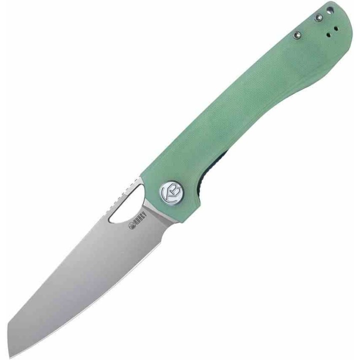 Couteau Kubey Elang Jade Manche G10 Lame Acier AUS-10 Bead Blasted IKBS Linelock Clip KUB365C - Livraison Gratuite