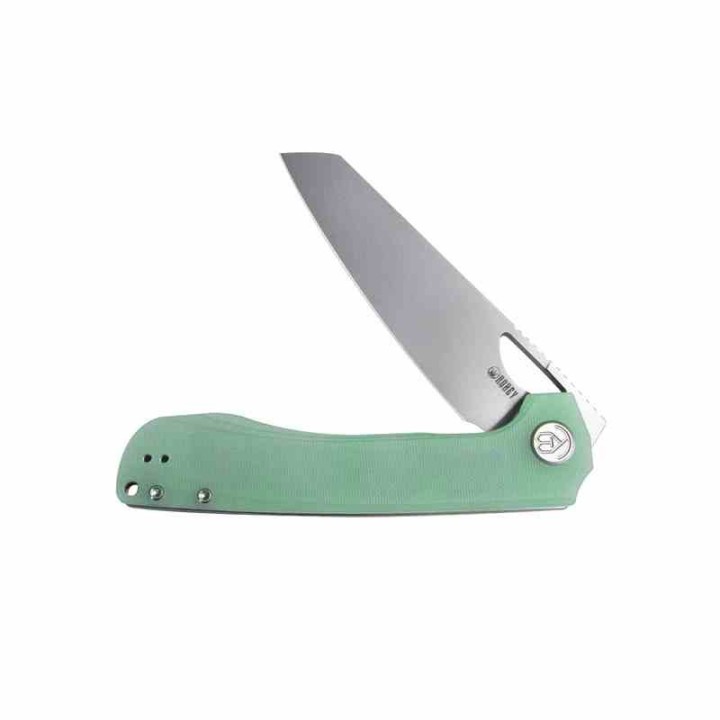 Couteau Kubey Elang Jade Manche G10 Lame Acier AUS-10 Bead Blasted IKBS Linelock Clip KUB365C - Livraison Gratuite