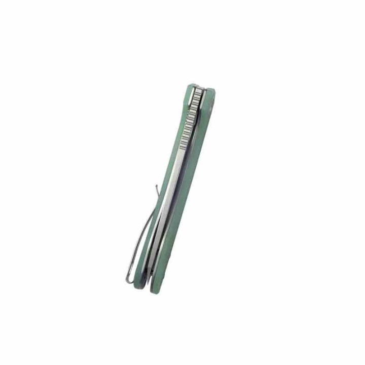 Couteau Kubey Elang Jade Manche G10 Lame Acier AUS-10 Bead Blasted IKBS Linelock Clip KUB365C - Livraison Gratuite
