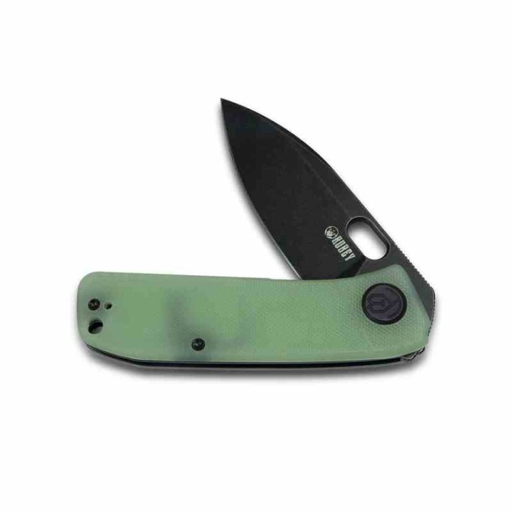 Couteau Kubey Hyde Jade Manche G10 Lame Acier Sandvik 14C28N Darkwashed IKBS Linelock Clip KUB2104C - Livraison Gratuite