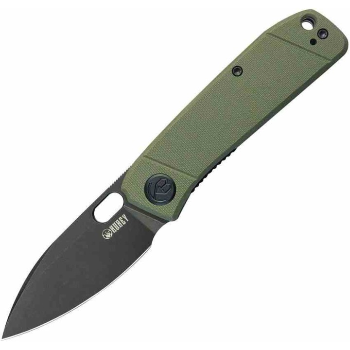 Couteau Kubey Hyde Od Green Manche G10 Lame Acier Sandvik 14C28N Darkwashed IKBS Linelock Clip KUB2104B - Livraison Gratuite