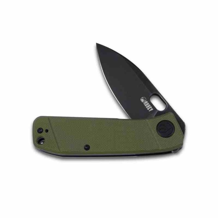Couteau Kubey Hyde Od Green Manche G10 Lame Acier Sandvik 14C28N Darkwashed IKBS Linelock Clip KUB2104B - Livraison Gratuite